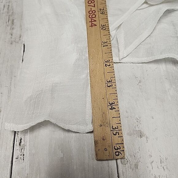 NWT Dept 222 Women's White Sleeveless Tank Top Blouse Cover-Up Sz 3X - Picture 10 of 15